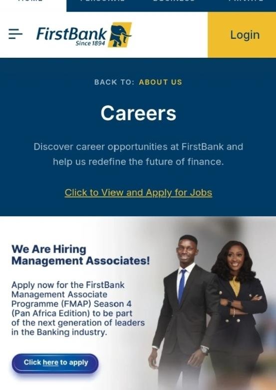 First Bank Information Technology Recruitment 2026